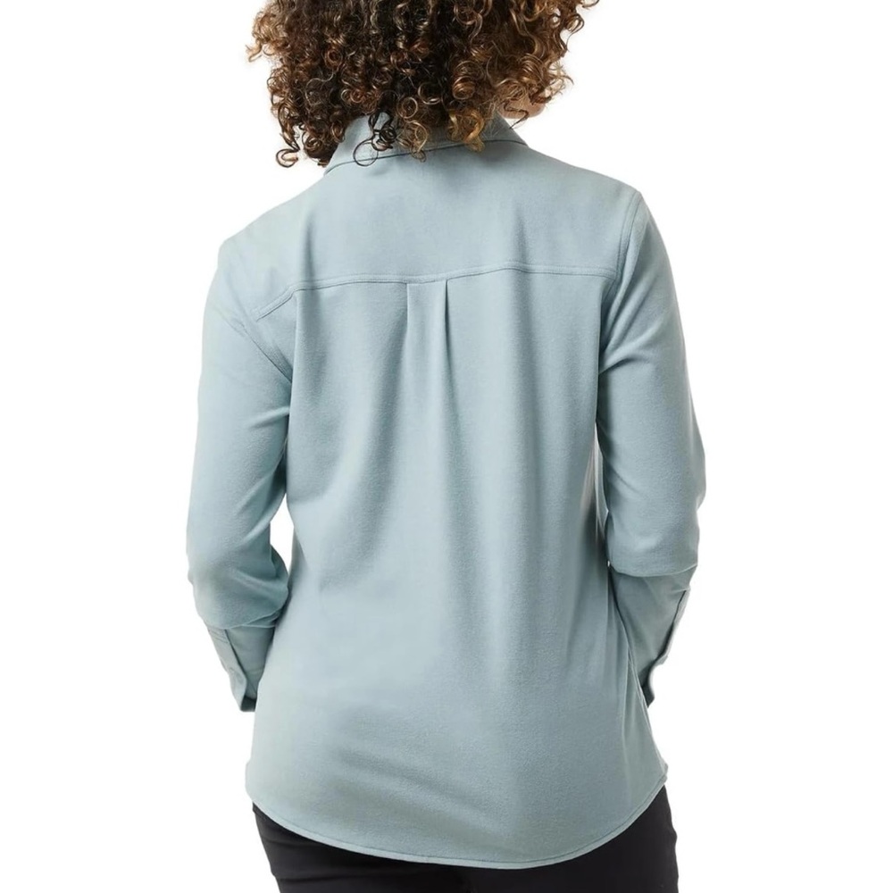 NWT 32 Degrees Heat Ladies’ Soft Fleece Button-Up Shirt, M - Picture 3 of 4